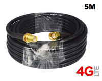 RG58 Cable 5 เมตร Low Loss For WIFI ,4G,5G Antenna Extension SMA Male to SMA Female RF Connector Adapter RG58 5M