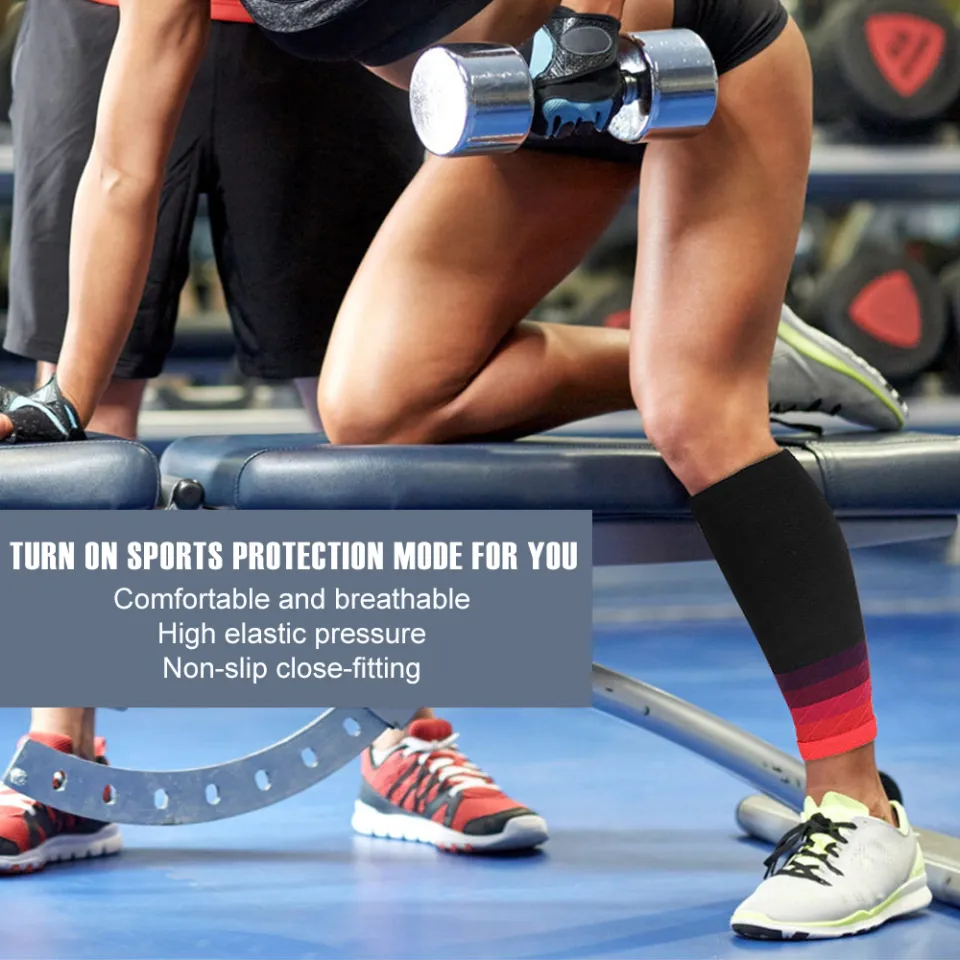 Sports Pressurized Calf Sleeves Anti-slip Leg Cover Footless Socks Runners  Shin Splint Varicose Vein Calf Pain Relief Calf Guard