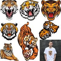 Angry Tiger Fusible Patch Iron on Patches for Clothing Heat Transfer Stickers for T Shirt Clothing Thermoadhesive Patches Haberdashery