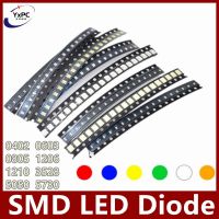 100pcs SMD LED ไดโอด 5730 5050 3528 1210 1206 0805 0402 0603 แดงเหลืองเขียวขาวแสงสีฟ้าเปล่งแสงไดโอดล้างไฟ LED