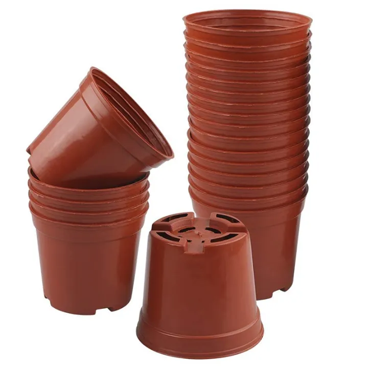 100Pcs 8.5CM Round Plastic Plant Pots Small Flower Pots for Plant