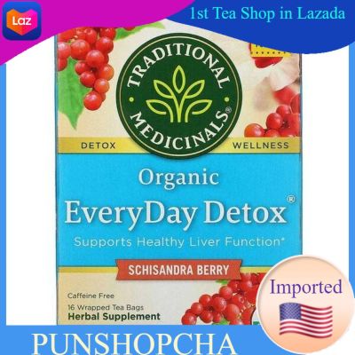 ชา Traditional Medicinals, Organic EveryDay Detox, Caffeine Free, Schisandra Berry,16 Wr