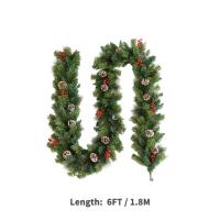 1.8m 30LED Christmas Wreath Lighting Strings Christmas Garland With Lights Xmas Home Door Fireplace Christmas Tree Decoration