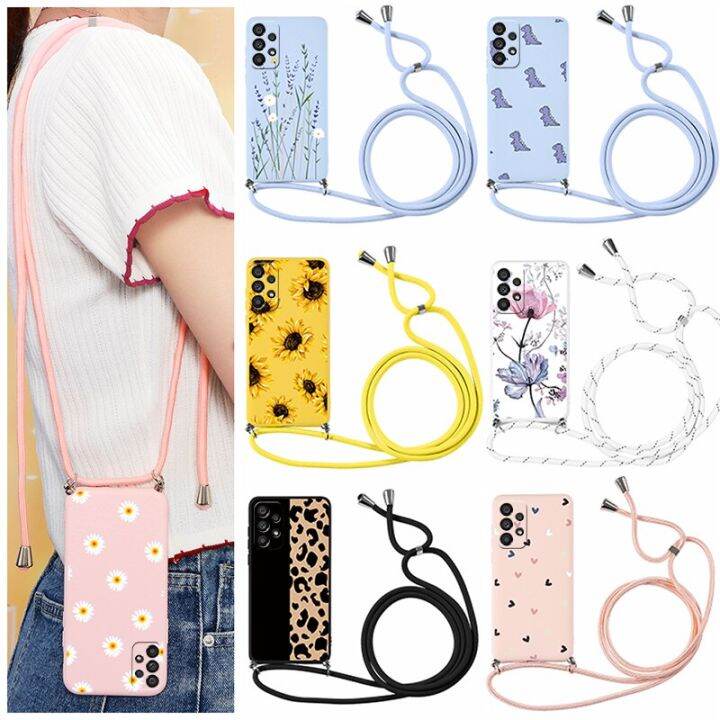 สำหรับ-samsung-galaxy-a13-4g-เคส6-6-ซิลิโคนนิ่ม-tpu-เคสมือถือสำหรับ-samsung-a13สายคล้องคอ-a135f-เชือก-carterfa-เคสโทรศัพท์วิบวับ