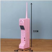 Pink Bar Retro Vintage Telephone Model Home Decoration Crafts Ornaments Coffee Shop Decoration Retro Desktop Hand Phone Craft