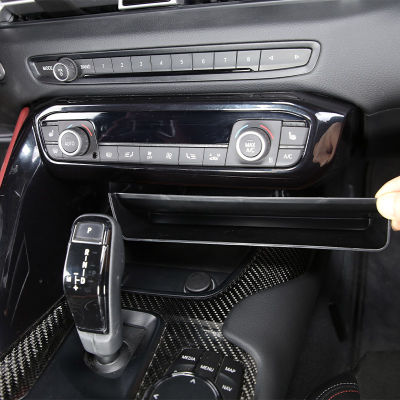 สำหรับโตโยต้า GR Supra MK5 A90 2019-2023 ABS สีดำรถควบคุมกลางกล่องเก็บมัลติฟังก์ชั่ศัพท์ถาดอุปกรณ์เสริมในรถยนต์