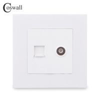 【✜】 Ideal Choice COSWALL สไตล์ PC แผงซ็อกเก็ตหญิงขั้วต่อ CAT5E RJ45อินเทอร์เน็ตคอมพิวเตอร์แจ็คข้อมูล E20 Series