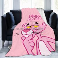 Cartoon Pink Panther Throw Blanket Fuzzy Warm Throws for Winter Bedding 3D Printing Soft Micro Fleece Blanket