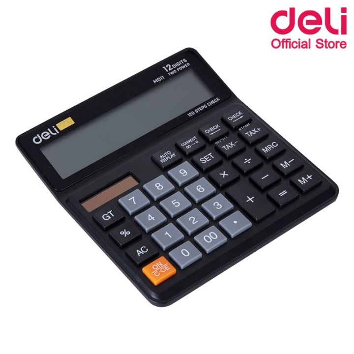 เครื่องคิดเลข-พร้อมระบบคำนวนภาษี-12-หลัก-deli-ใช้พลังงานแสงอาทิตย์-ฟังชั่นครบทุกการใช้งาน-calculator-12-digit-m01120-เครื่องคิดเลข-tax-เครื่องคิดเลขการเงิน-เครื่องคำนวณ-เครื่องคำนวน-อุปกรณ์ออฟฟิศ-อุปก