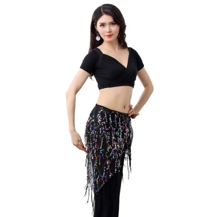 hot-dt-new-belly-sequined-waist-chain-tassel-hip-towel-practice-costumes