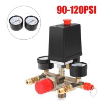 QDLJ-Pressure Switch Air Compressor Pressure Valve Control Switch 90-120psi Manifold Relief Regulator Gauges Auto Parts Maintenance