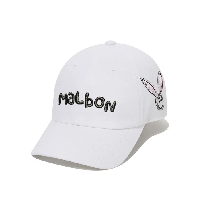 เกาหลี-หมวกกอล์ฟ-ปักลายกระต่าย-malbon