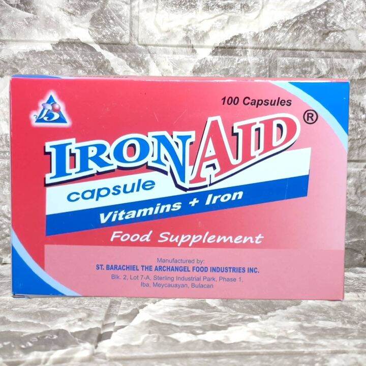 IRONAID (Multivitamins + Iron) 100 capsules Lazada PH