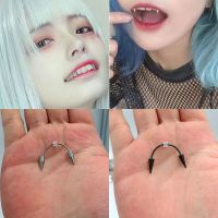 Women lip Rings stainless Steel Nose Ring Fake Lip Ring Piercing Clip On mouth Ring Fake Piercing Body Clip Hoop Jewelry Gift Electrical Connectors