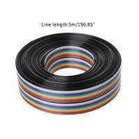 คุณภาพสูง Wire 20Pin MAS สายเคเบิลสายรุ้ง5ม. พร้อมสายเชื่อมต่อ1.27มม Tools 【Cod】 DuPont