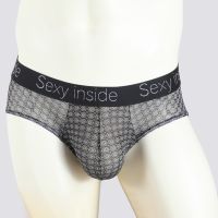 【YF】﹊☌✖  Mens Mesh Briefs See Through Striped Printed Man Low Rise Penis Underpants Male Leopard Panties