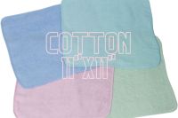 ผ้าขนหนูเล็ก ผ้าขนหนูทำผ้าเย็น เช็ดหน้า cotton 11x11นิ้ว โพ้งขอบ (Face size towel)