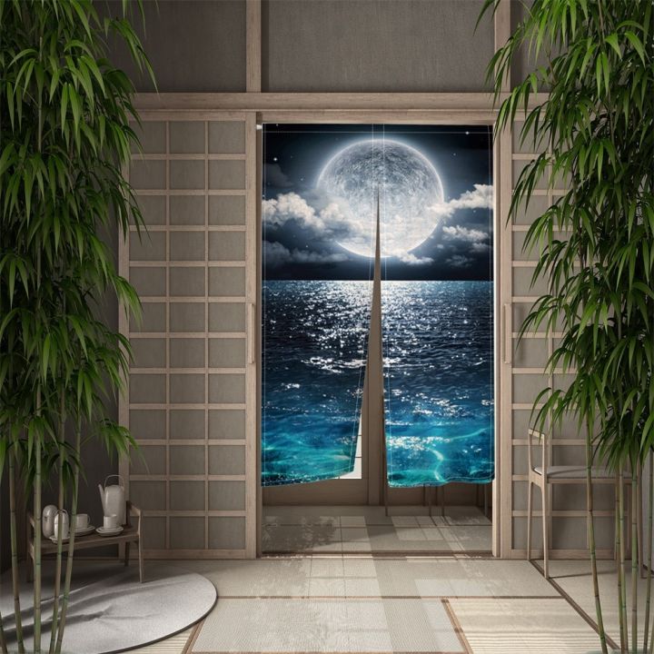 fashion-2023-decorative-curtains-at-the-entrance-of-the-kitchen-on-a-moonlit-night-in-japan