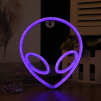 LED Alien Neon Sign Light Decoration Wall Lamp for Home Childrens Room Saucerman Night Lamp Party Art Decor Hanging Lights