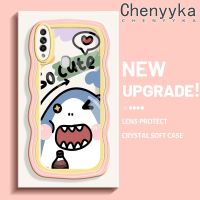 เคส Chenyyka สำหรับ OPPO A31 2020 A8เคสการ์ตูนน่ารักลายฉลามมาใหม่กรอบคลื่นนุ่มเคสมือถือกันกระแทกแบบใสสร้างสรรค์เคสโปร่งใสลายกล้องถ่ายรูปซิลิกาเจลฝาครอบป้องกัน