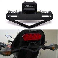 ที่ใส่ป้ายทะเบียนดัดแปลงรถจักรยานยนต์พร้อมไฟ LED สำหรับฮอนด้า CB650F CBR650F 650F 2014-2018ชิ้นส่วนที่วางแผ่นป้ายทะเบียนรถยนต์ด้านหลัง