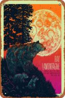 Ray Lamontagne 2016 Raleigh ป้ายดีบุกโลหะโปสเตอร์ลายย้อนยุคแผงติดผนังภายในกลางแจ้งขนาด8X12นิ้ว