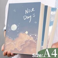 A4 Cute Notebook Horizontal Line Sketchbook Kawaii Girl Student 400 Pages Diary Stationery Planner Office 365 Notepad Stationery Note Books Pads