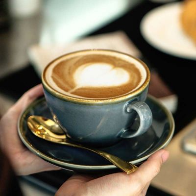 European Ceramic Coffee Cup Saucer Set Latte Cappuccino Coffee Mug Expresso Cup Home Cafe Teacup Coffeeware Set 90/220/320ml