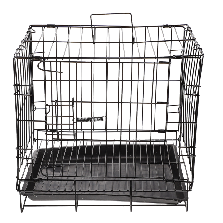 กรงสัตว์พับกรงสุนัขถาดลวดเหล็ก-kennel-protection-house-cat-crate-travel-metal