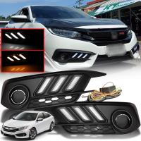 ไฟเดย์ไลท์ DAYLIGHT DRL รุ่น ฮอนด้า ซีวิค HONDA CIVIC ปี 2016 - 2018 สีดำ พร้อมชุดสายไฟ 1 ชุด