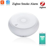 Tuya Smart Zigbee 3.0 Fire Alarm Smoke Detector Smart Home System 2.4GHz High Sensitivity Safety Prevention Smoke Sensor Household Security Systems