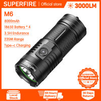 Supfire M6แอลอีดีซุปเปอร์สว่างไฟฉาย3000 Lumensแคมปิ้งกันน้ำกลางแจ้งไฟฉาย