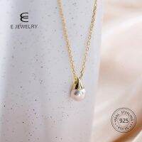 【COOL】 E เครื่องประดับเงินสเตอร์ลิงไข่มุก14K โคมไฟโซ่สร้อยคอผู้หญิง Dainty เครื่องประดับสวยงาม