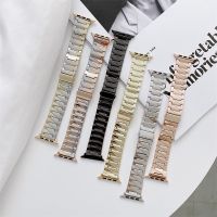 ▤ Gear Chain Stainless Steel Metal Watch Strap for Apple Watch Series 7/6/5/4/se/3/2/1 Rhinestones Exquisite Luxury Watchband