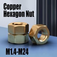 1-20PCS Copper Hexagon Nut M1.4 M1.6 M2 M2.5 M3 M4 M5 M6 M8 M10 M12 M14 M16 M18 M20 M22 M24 Brass Hex Nut Fastener Nails  Screws Fasteners