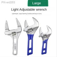 Dip plastic adjustable wrench large opening short handle multifunctional bathroom wrench plumbing installation tool