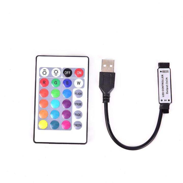 Graceful 24 Key USB RGB LED Controller IR Remote RGB LED Dimmer Apply