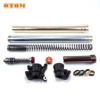 OTOM Motorcycle 47mm Front Fork Shock Absorber Dual Chamber Spring Piston Tube Rod Cover Lower Foot Brake Bushing For FASTACE K6