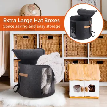 Hat Case for Travel Hat Box Hat Storage Fedora Hat Box Organizer