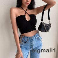 Bigmall - เสื้อสายเดี่ยวสีพื้นสําหรับผู้หญิง