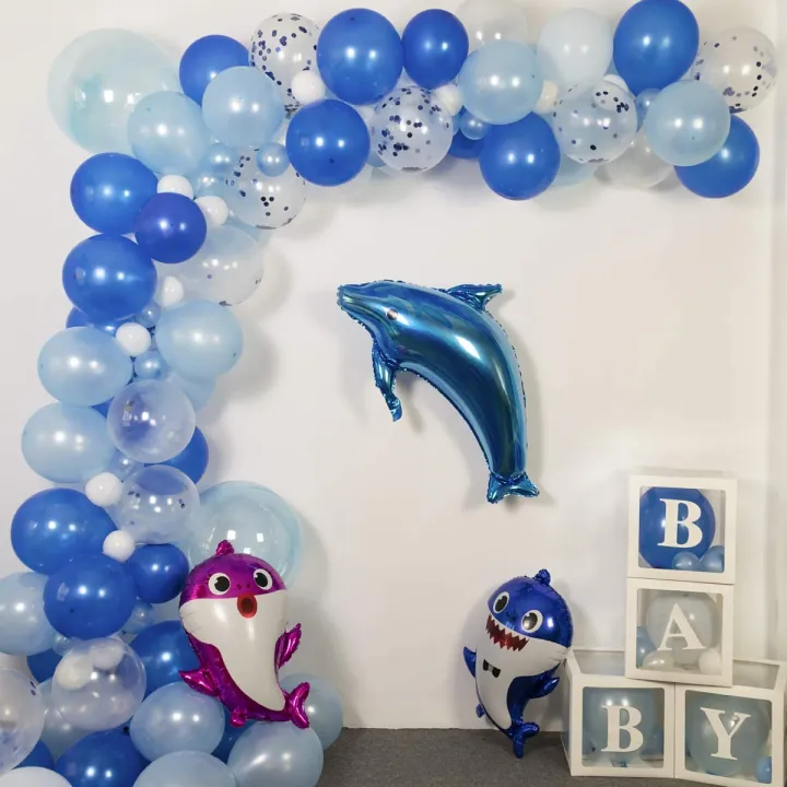 ballon set decoration for birthday Blue Latex Balloon Garland Arch Kit ...