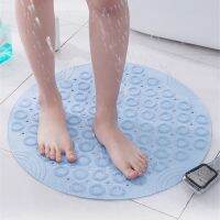 【cw】 Round Shower Mat Bathroom Anti slip Pad Foot Safety Room Floor Household Suction Cup ！