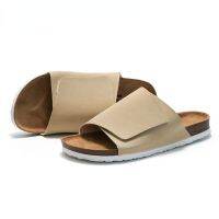 Mens Cork Shoes Fashion Beach Nubuck Leather Slippers for Men House Slippers