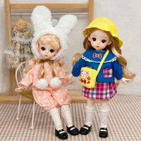 30cm 16 BJD Doll Girl Removable Joint 12 Inch Doll 3D Big Eyes Princess Beauty Makeup Doll Fashion Dress DIY Toy Gift Girl