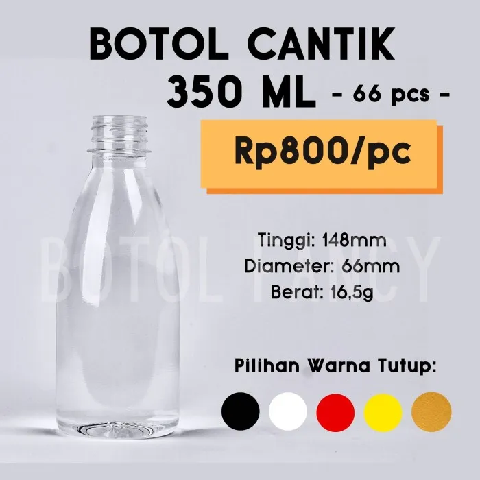 Botol Cantik 350ml / Botol Plastik 350ml / Botol Cantik /Botol Minuman ...