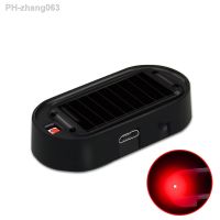 LED Car Solar Power Alarm Lamp Security System Dashboard Warning Indicator Theft Flash Anti-Theft Caution Car Accesorries