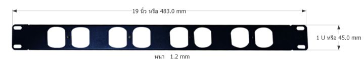 แผ่นเพลท-แผ่นเพลทปลั๊กไฟ-8-ช่อง-พร้อม-น๊อตm5x15-แหวนพลาสติกสีดำ-แผ่นแบงค์-plate-blank-เพลทเครื่องเสียง-เพลทระบบไฟ-เพลทติดแร็ค-เพลทยึดอุปกรณ์