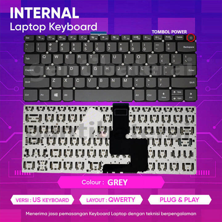 Keyboard lenovo ideapad 130-14IKB 320-14isk power on keyboard | Lazada ...