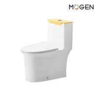 MOGEN MOS66-11(ECO) โถสุขภัณฑ์ชิ้นเดียว พร้อมฝาหม้อน้ำเมลามีน (Buttermilk Color) FLUSH SENSOR (ฝา Slow Close)