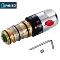 EVERSO Brass Thermostatic Mixing Valve Temperature Control Ceramic Valve for Solar Water Heater Valve Parts Ceramic Cartridge